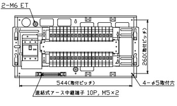 MAG3736F テンパール工業 住宅用分電盤(扉付、埋込形、36+0、75A)