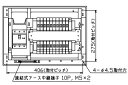 YAB310202 テンパール工業 住宅用分電盤(扉なし、露出・半埋込形、20+2、100A)