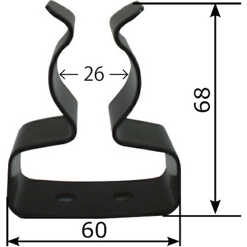 19TK00SS IWA 消防車両艤装部品 キャッチ式取付金具 ブラック塗装 鉄製 とび口キャッチ