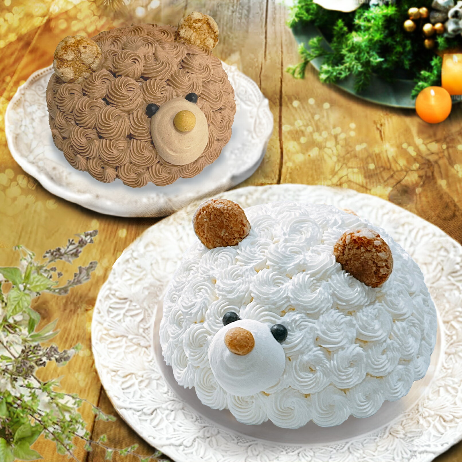 誕生日ケーキ バースデーケーキ ホワイトデー バレンタインデー白くまさんのケーキ13.5cm（4名様）4号 スイーツ フルーツタルト タルト ホールケーキ 苺たっぷり お取り寄せ 記念日 結婚記念日 ケーキ ギフト 大人 子供