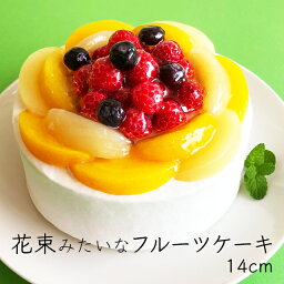 花束みたいな バースデーケーキ 14cm 7種のフルーツフレーバー入り 誕生日ケーキ スイーツ レアチーズケーキ デコレーションケーキ 記念日 結婚記念日 ケーキ ギフト 母の日 こどもの日 大人 子供 人気 お取り寄せスイーツ フルーツケーキ