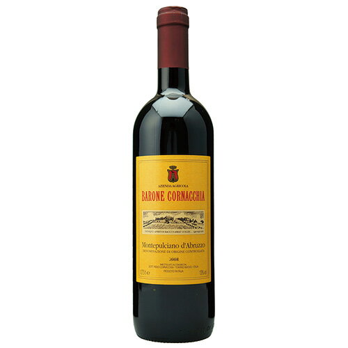  Barone Cornacchia Montepulciano d’Abruzzo 750ml | バローネ コルナッキア モンテプルチャーノ ダブルッツォ アブルッツォ州 赤ワイン モンテプルチャーノ 生産者のセラーで特別にボトル熟成させよりタンニンを柔らかくしてからリリース