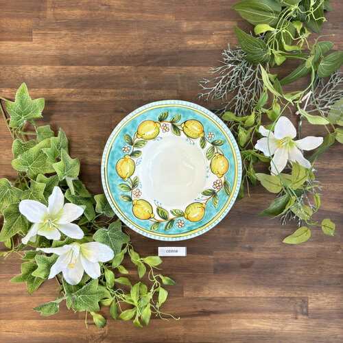 【同梱不可】円形深皿 帽子型 エメラルド レモン piatto cappello limoni 横約20cmx高約4.4cmx深約3cm | イタリア 陶器 アマルフィ 南イタリア産 pottery ceramica 手作り ハンドメイド handmade 【同梱不可】円形深皿 帽子型 エメラルド レモン piatto cappello limoni 横約20cmx高約4.4cmx深約3cm | イタリア 陶器 アマルフィ 南イタリア産 pottery ceramica 手作り ハンドメイド handmade