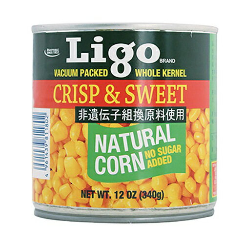 Ligo ホールコーン アメリカ産　#4（固形量285g 内容総量340g） ｜リゴー 缶詰 とうもろこし トウモロコシ スーパースイートバキュームコーン