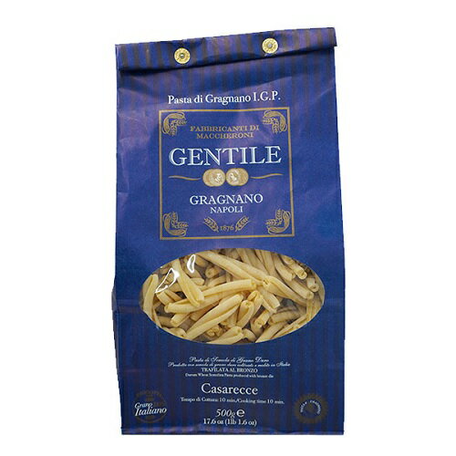 【最高品質・超低温長時間乾燥】 GENTILE ジェンティーレ カザレッチェ 500g イタリア産小麦100％使用 イタリア・グラニャーノ産パスタ | 高級レストラン仕様 パスタ作りの聖地 グラニャーノ ナポリ カンパーニャ州 GENTILE イタリア パスタ カサレッチェ