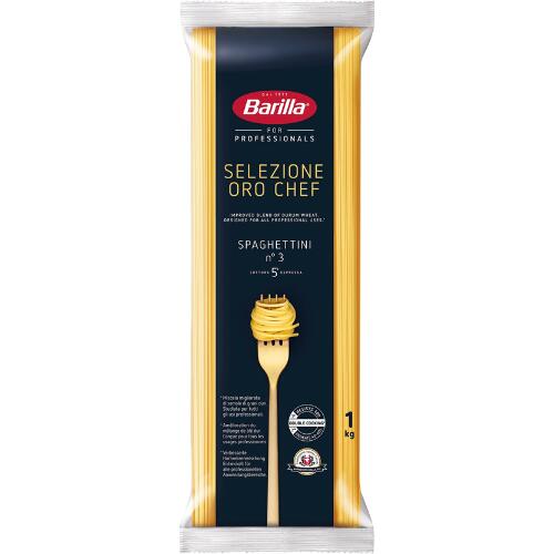 バリラ セレシオネ オロ シェフ No.3 スパゲッティーニ 1.4mm 1kg 【正規輸入品】｜イタリア ロングパスタ ランチ パスタ 業務用