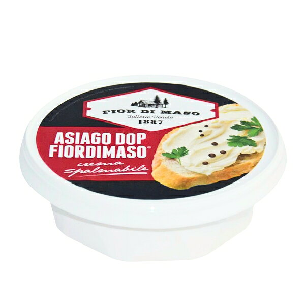 商品名 FDM アジアーゴクリーム 125g 原材料名 ナチュラルチーズ(生乳、食塩)、クリーム(乳成分を含む)／乳化剤(クエン酸三ナトリウム)、保存料(ソルビン酸カリウム) 内容量 125g 保存方法 要冷蔵10℃以下 輸入者 株式会社CA.FORM.JAPANリッチでまろやか、かつクセのない味わいです カフォルムが自社で作っているアジアーゴ。 地元では「毎日食べても食べ飽きない」と絶大な人気を誇るチーズです。 リッチでまろやか、かつクセのない味わいがイタリア中で愛されています。 そのアジアーゴDOPチーズをクリーム状にしたのがこちらクレマ ディ アジアーゴ。 なめらかで塗りやすく、本格的な味わいを様々な用途にお使いいただけます！ ヴェネトが誇るアジアゴDOPのスプレッドタイプ。 アジアゴチーズをクリーム状に伸ばし、調理加工しやすくしたものです。 シンプルなミルクの味わいはもちろん加熱することにより、風味と香ばしさが増しワンランク上の味わいになります。 ピッツァやラザニアと一緒に焼いたり、野菜や魚など新鮮な素材に添えて頂くのもおすすめです。