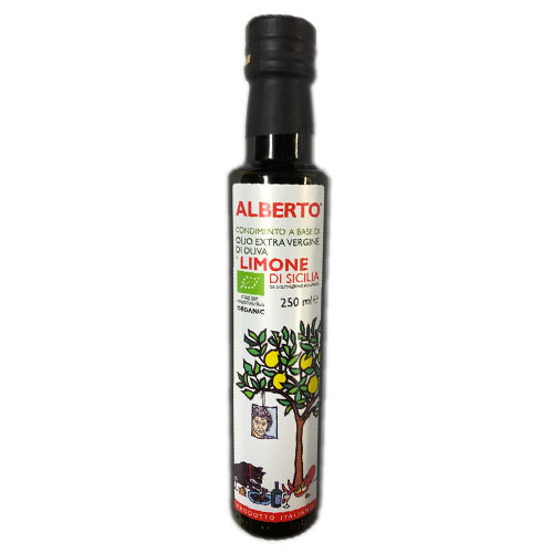 楽天タルタルーガアルベルトさんの EXVオイル レモン 250ml ｜ Alberto Olio di Olive al Limone Biologico エクストラ ヴァージン ALBERTO シチリア （香料不使用）