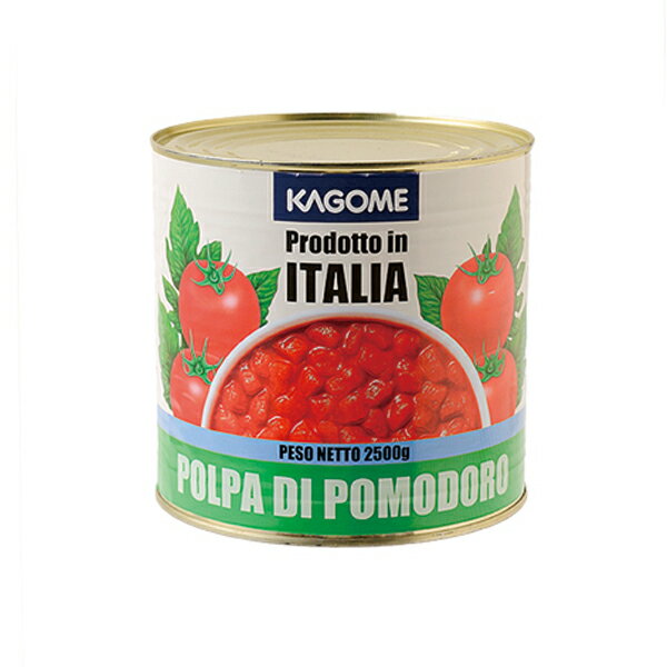 イタリア南部の完熟トマトの中から、果肉が厚くしっかりとした、酸味と甘みのバランスがとれており、コクのあるラウンドタイプトマトを15mmのダイス状カットにしました。カットする手間が省け、素早くトマトを仕込むことができます。どんな素材とも相性がよく、トマトの果肉を残したい料理に最適です。　 ※こちらの商品は重いため、1個口8缶までが上限です。それ以上の数量のご注文、複数個ご購入の上でその他商品をご注文頂いた場合は別途送料が発生する場合がございますのでご注意ください。 ※送料をご了承頂いた上で8個以上ご購入頂くことは可能です。ご注文時の備考欄に送料をご了承頂いた旨ご記入ください。　