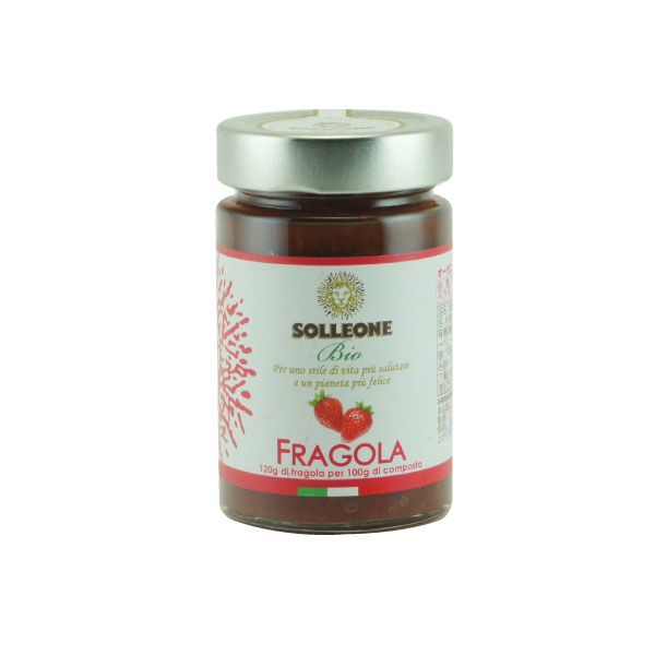 ソル・レオーネ ビオ オーガニック フルーツスプレッド ストロベリー 220g　| SOLLEONE ソルレオーネ イチゴ 苺 いちご Solleone Bio Organic Spread Strawberry ジャム スプレッド