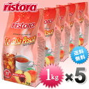 【送料無料】 ristora リストーラ テ アラ ペスカ 1kg ×5パックセット 桃 peach 粉末 紅茶 業務用 大容量 イタリア定番のピーチティー お得