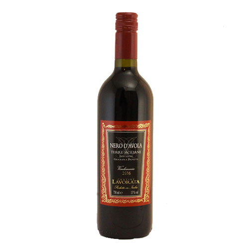 【よりどり6本以上、送料無料】 CANTINE LAVORATA NERO D'AVOLA DOC SICILIA 750ml | カンティーナ ラヴォラータ ネロ ダーヴォラ シチリア州 赤ワイン ネロ ダーヴォラ 100% スクリューキャップ