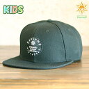 【EzocamP】 kids キッズ スナップバックキャップ アウトドア 帽子 CAP 野外 キャンプ アウトドア ハイキング ストリート 北海道発 店舗オリジナル おしゃれ ファッション 誕生日 プレゼント 贈り物 ギフト 親子コーデに 子供用 キッズサイズ 52〜55cm 黒 ブラック BLACK