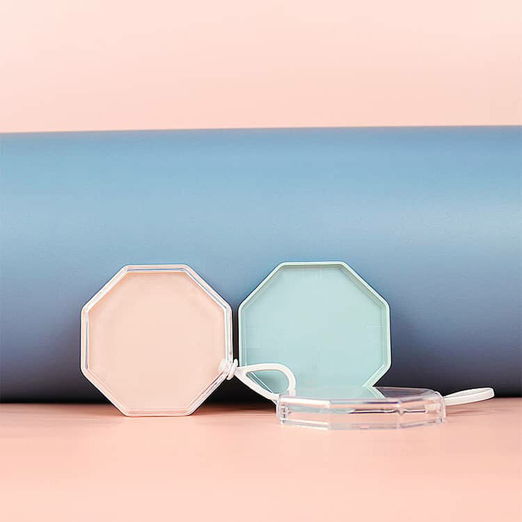 送料無料 八角形 ABS製 6個セット メイクパフケース コンパクト 防湿 旅行用 クリア 化粧パフ収納 携帯便利 コスメ収納 メイク道具 送料無料 かわいい taruba-0831-10007213 タルバーショップ サンプル画像2