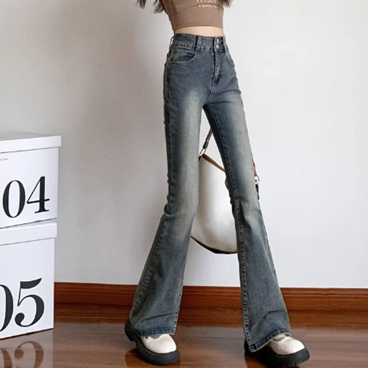 フレアパンツ デニムパンツ レディース ズボン フルレングス ジーンズ 脚長効果 ハイウエスト ブーツカット 大きいサイズ オールシーズン きれいめ 着痩せ 美脚 大人 きれいめ カジュアル