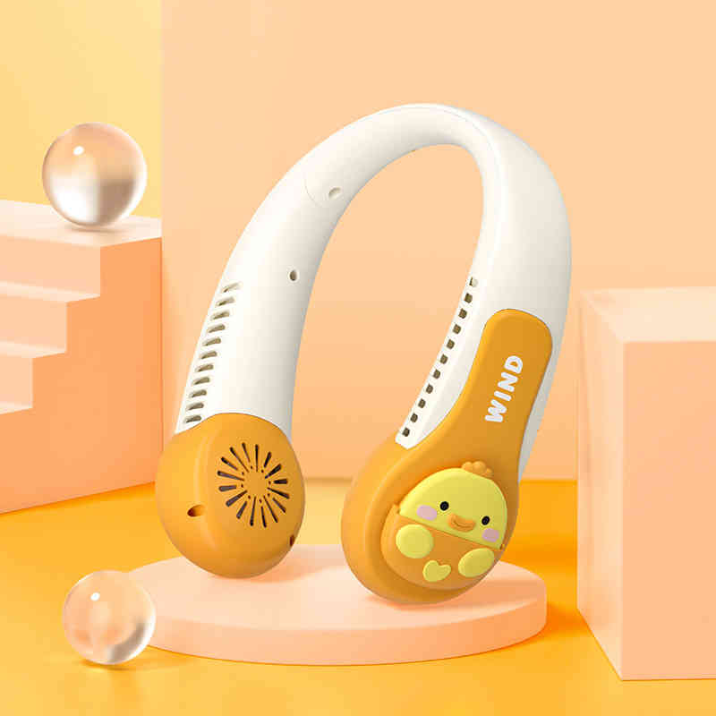 ネッククーラー 子供 首掛け扇風機 首かけ 羽根なし USB充電式 3段階風量 USB充電式 静音 軽量 携帯扇風機 クール ひんやり ネックファン 通勤 通学 スポーツ 旅行 キャンプ 外遊び