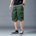 ハーフパンツ メンス 夏 ミリタリー カーゴ レディース 単品 サーフ ロング 薄手 ひざ丈 部屋着 ボトムス ゆったり こーで ストレッチ