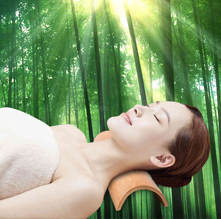 竹枕 竹硬枕 枕 首のコリ 肩こり 頭痛 竹枕 木枕 首枕 頚椎 マクラ ネックピロー ネッククッション 夏 [3]