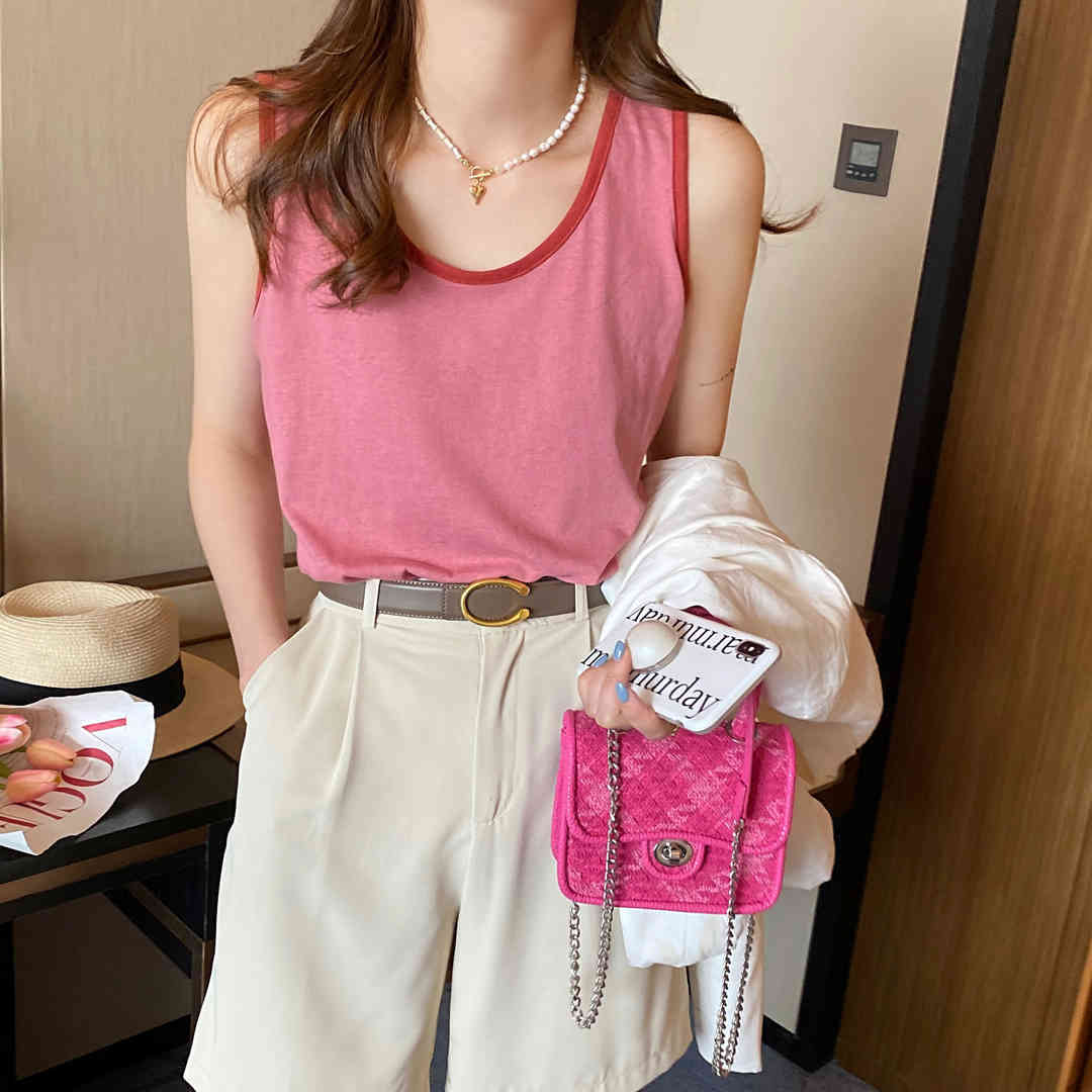 Rakuten - タンクトップ レディース トップス レイヤード インナー ノースリープ キャミソール 袖なし 丸首 おしゃれ 大きいサイズ S-3XL ブラック ホワイト 夏