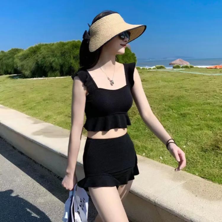 水着 フリル 女の子 高校生 10代 レディース レディース タンキニ 体型カバー ハイ...