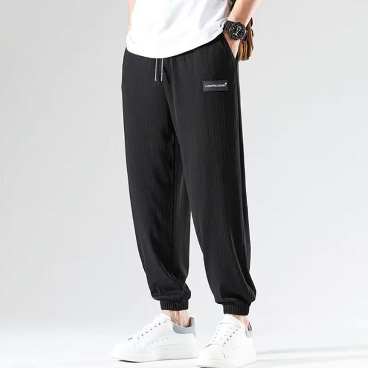 メンズ ひんやり ゆったり 送料無料 接触冷感 トレーニング パンツ ズボン ジョガーパンツ パンツ 九分丈 サルエルパンツ ロングパンツ ストレッチ イージーパンツ スポーツ 薄手 吸汗速乾 夏 速乾 送料無料 大きいサイズ カジュアル 部屋着 無地 お出かけ