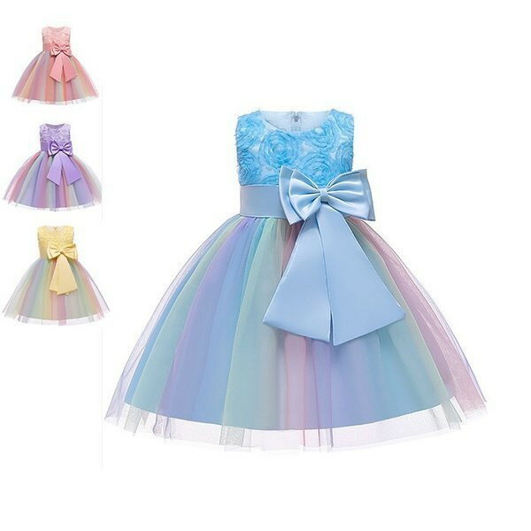 Rakuten - 新色入荷！ リボンドレス フォーマル 結婚式 ふわふわ キッズ 新色入荷！ 子供 発表会 演奏会 ワンピース パーティー