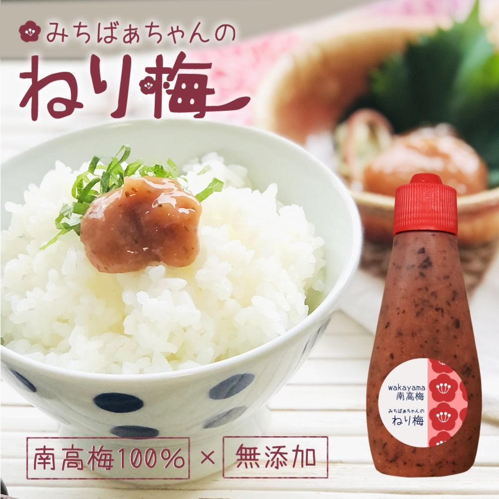 紀州南高梅100%『梅肉 みちばあちゃんのねり梅』 無添加 120g チューブ入り メール便送料無料 塩分 15％ 熱中症対策 夏バテ防止 南高梅 薄皮 紫蘇 しそ 梅干し うめびしお 梅醤 ギフト 食べ物 お取り寄せ お試し 1000円 ポッキリ ポイント消化 お試し お歳暮 お歳暮ギフト