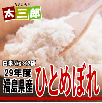 平成29年度 福島県産　ひとめぼれ 米10kg（5kg×2袋）送料無料 【あす楽対応】【楽ギフ_のし】【楽ギフ_メッセ入力】【米 10kg 送料無料】【HLS_DU】10P19Jun15【DEAL】