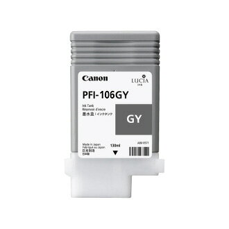 Rakuten - CANON キヤノン【PFI-106 GY 顔料 グレー 130ml】インクカートリッジ インクタンク 純正品 大判インクジェットプリンター用