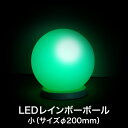 【LEDレインボーボール(小)】クリスマスLED電飾イルミネーション 単品 豪華 立体 球体イルミ 防滴一部屋外 屋内 LEDボール 虹色に光る リモコン操作 充電式 コードレス