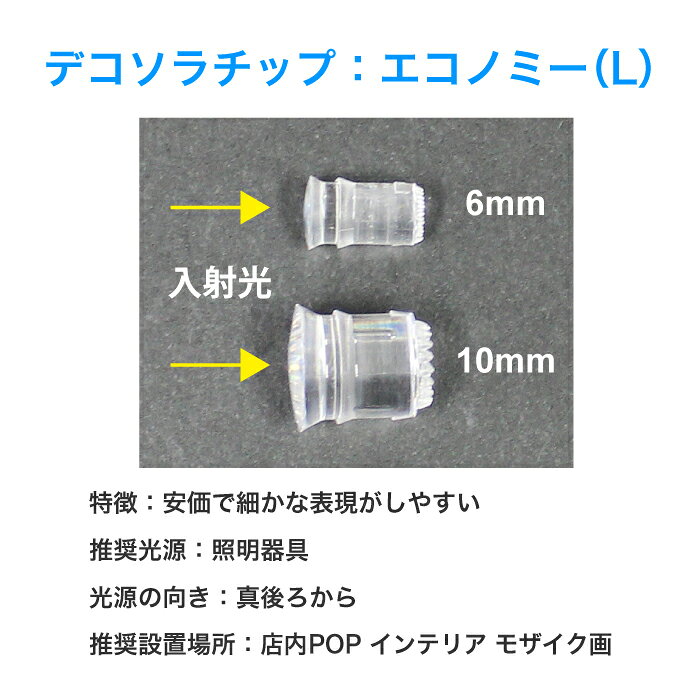 次世代型発光技術 デコソラ・エコノミー6mm（1セット1000個 ）