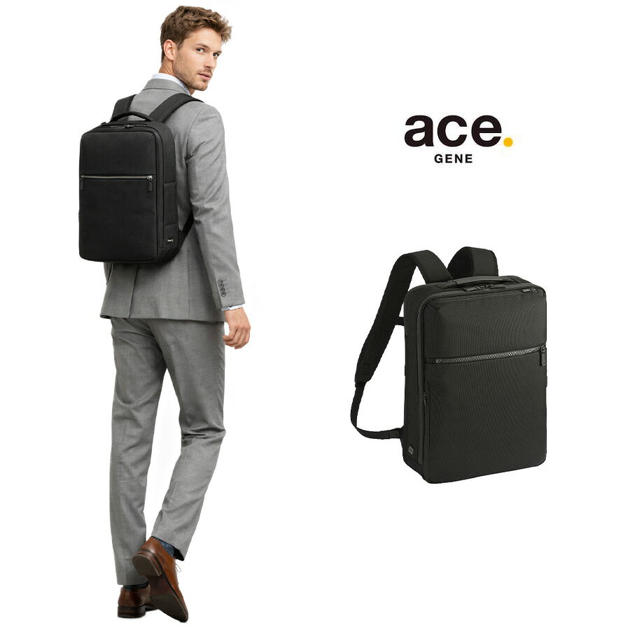 樂天商城 - ace.GENE リュック 大容量 ガジェタブルCB2 ビジネスリュック 16L リュックサック 通勤 普段使い 男女兼用 ユニセックス ギフト プレゼント ブラック 20023