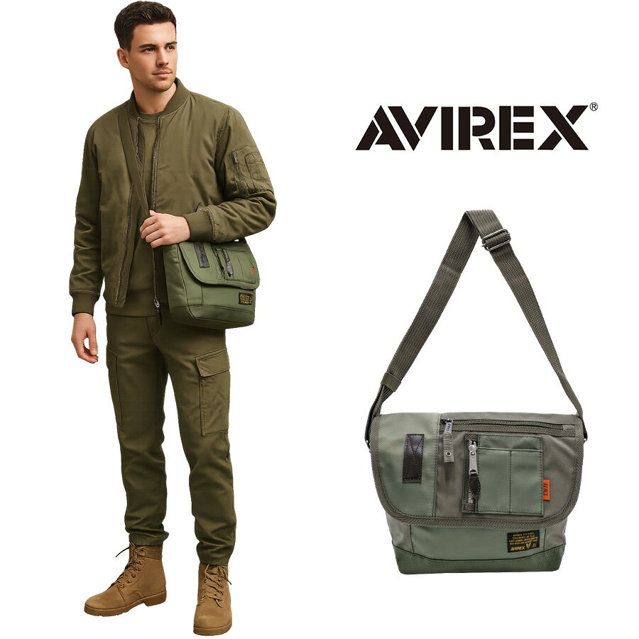 【AVIREX】 avx3520m イーグル限定モデル ミニショルダー ショルダーバッグ ミリタリー メンズ アヴィレックス 鞄 斜め掛け かっこいい カーキ 軽量 父の日