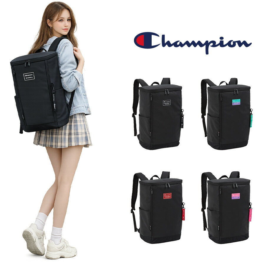 樂天商城 - Champion リュック 大容量 ウイチタ スクエアリュック 33L リュックサック 通勤 通学 普段使い 男女兼用 メンズ レディース ギフト プレゼント ブラック 65453