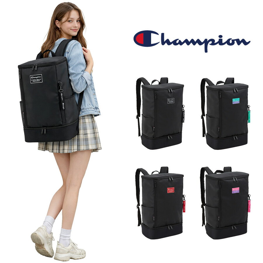 樂天商城 - Champion リュック 大容量 ウイチタ スクエアリュック 35L リュックサック 通勤 通学 普段使い 男女兼用 メンズ レディース ギフト プレゼント ブラック 65455