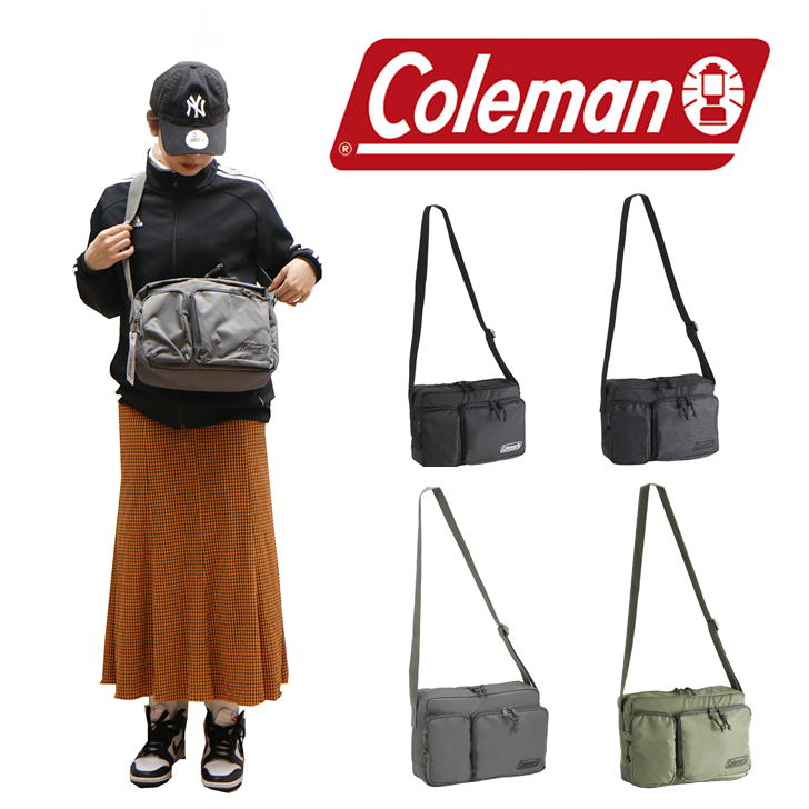 Coleman コールマン walkershoulder ウォーカーショルダー 横型 ショルダーバッグ スクエア メンズ レディース 男性 女性 シンプル カジュアル アウトドア 軽量 通勤 通学 学生 社会人 旅行 部活 習い事 おしゃれ 人気 送料無料 バッグ 鞄