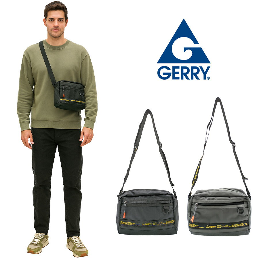 乐天商城 - 【GERRY】 gat112 スクエアショルダーバッグ かばん カバン バッグ 斜め掛け シンプル おしゃれ お出かけ 便利 使いやすい ユニセックス プレゼント ブラック