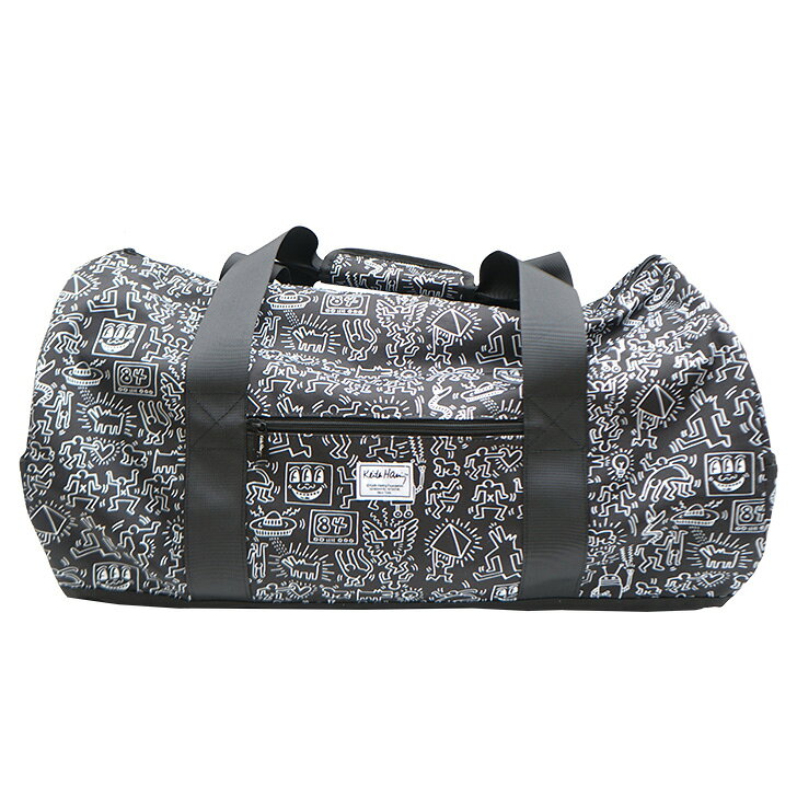 【KeithHaring】15807 2WAYダッフルバッグL 鞄 ボストンバッグ 部活 旅行 修学旅行 キースヘリング ユニセックス 男女兼用 ブラック ホワイト 使いやすい かわいい ストリート 便利 中学生 高校生 大学生 tasche-jack-10003770 Tasche Jack サンプル画像3