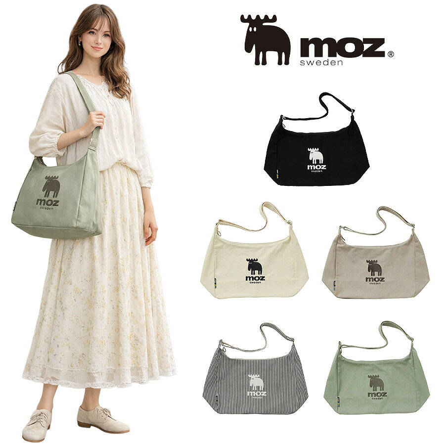 樂天商城 - moz コットンショルダー ショルダーバッグ 斜め掛け 斜め掛けバッグ 大容量 通勤 通学 普段使い 使いやすい レディース ギフト プレゼント ブラック zzhc07
