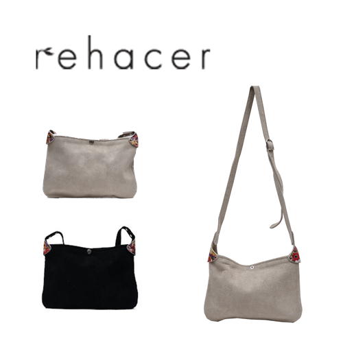 乐天商城 - 【レターパック配送/日時指定不可】rehacer　レアセル　サコッシュ　ショルダーバッグ　No.01200800005　No.Re-07　斜め掛け　花柄　メンズ　レディース　おしゃれ　牛革スエード　スエードレザー　高級　人気　正規品　プレゼント