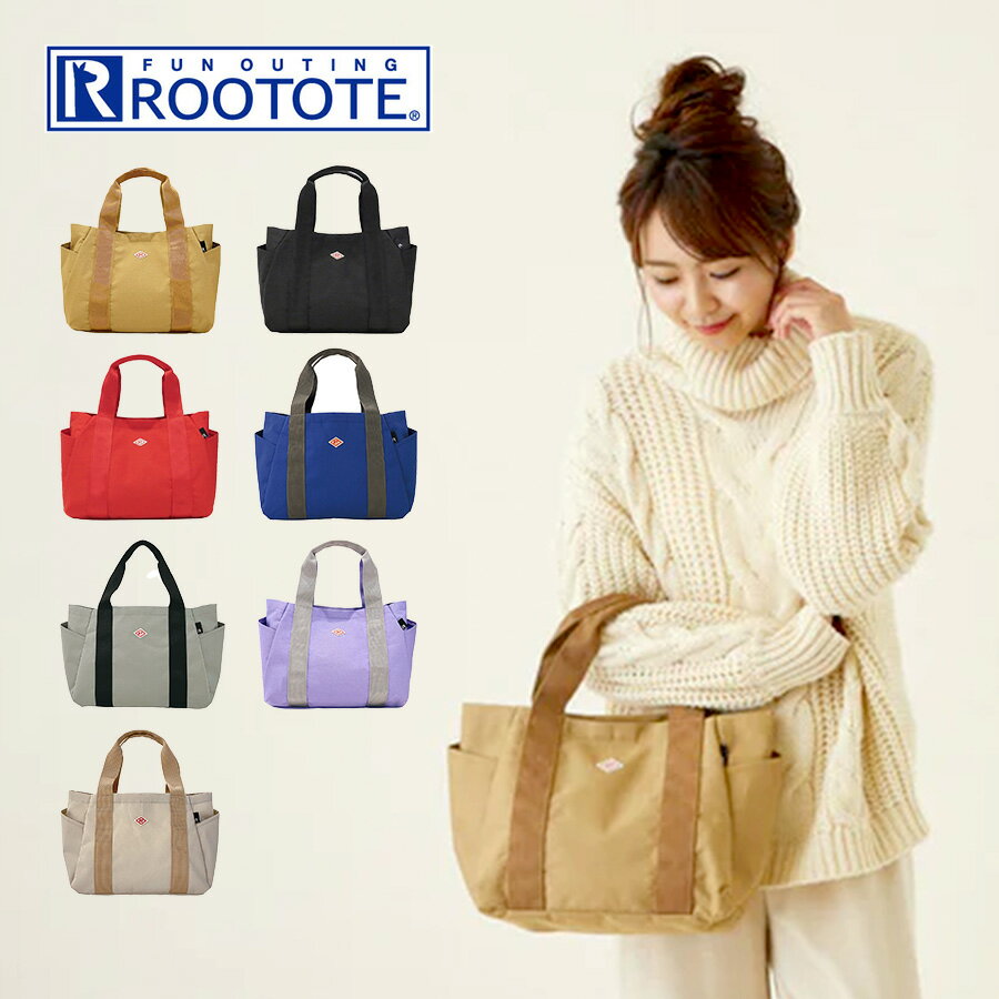 樂天商城 - 【ROOTOTE】 1463 SN.デリ.パルーティ.ハッスイ-A トートバッグ 軽量 撥水 仕切り シンプル レディース おしゃれ かわいい お出かけ プレゼント ブラック