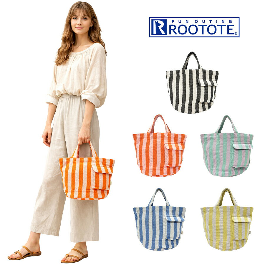 Rakuten - ROOTOTE SN.デリ.リサイクルコットン-F トートバッグ サブバッグ 普段使い 使いやすい レディース 母の日 敬老の日 ギフト プレゼント ブラック 3518