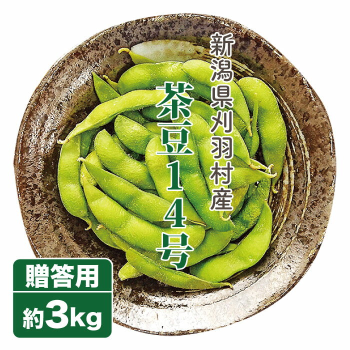 【予約受付中】枝豆 茶豆14号 3kg 生産者・板垣農園 新潟県産 お中元 ギフト 贈り物 贈答品