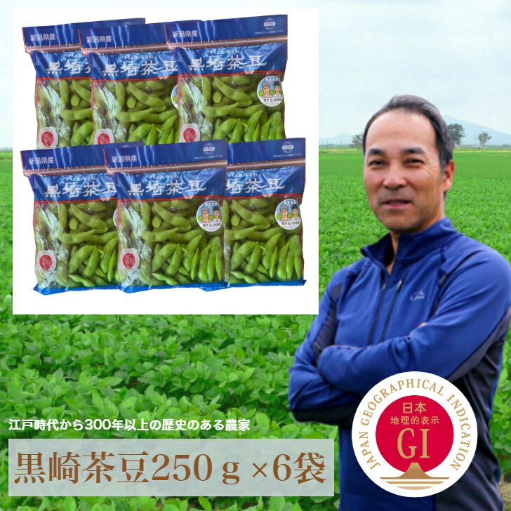 【予約受付中】枝豆 黒崎茶豆 1.5kg(250g×6袋) 生産者・青木農場 新潟県産 お中元 ギフト 贈り物 贈答品