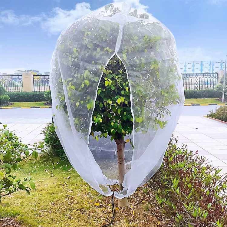 タスイチショップの野菜栽培 植物保護袋 プランター用 ジッパー付き 植物保護カバー 野菜網 虫害対策 大きいサイズ ファスナー付き 鉢植え用 300×300cm 防虫ネット 網 園芸用ネット 防鳥ネット ベランダ DIY 果樹園 みかん 家庭菜園 農業 菜園プランター用 屋外｜アングル2