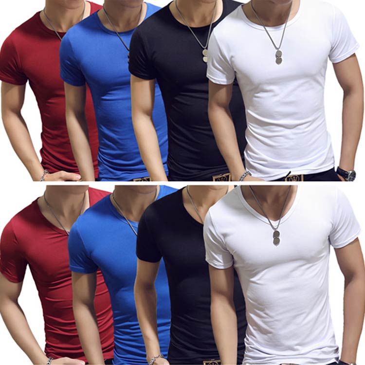 2枚セット メンズ インナーtシャツ 半袖tシャツ ヒートテック 半袖 vネック Uネック 丸首 スリム 細身 送料無料