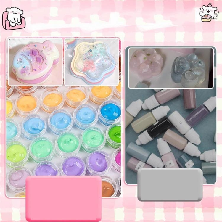 キット スクイーズ スクイーズ 簡単 スクイーズ キット スクイーズ スクイーズ キット 手作り キット スクイーズレジン 200ml セット 液体 肉球モールド フロッキングパウダー付き スクイーズおもちゃ グッズ 握る スクイーズ玩具 子供 1-4歳 tasu1shop-10012010 タスイチショップ サンプル画像2