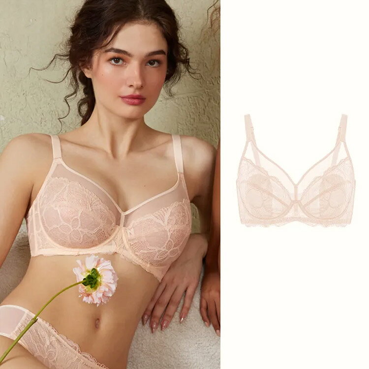 ブラジャー レディース 胸を小さく見せるブラ 小さく見せるブラジャー ノンワイヤー ブラ レース フルカップ 大きな胸を小さく見せるブラ 胸が小さく見えるブラ かわいい 脇高 補正下着 脇肉 背中 スッキリ 着瘦せブラ 下着 大きいサイズ ナイトブラ 送料無料 tasu1shop-10006832 タスイチショップ サンプル画像2