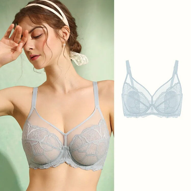 ブラジャー レディース 胸を小さく見せるブラ 小さく見せるブラジャー ノンワイヤー ブラ レース フルカップ 大きな胸を小さく見せるブラ 胸が小さく見えるブラ かわいい 脇高 補正下着 脇肉 背中 スッキリ 着瘦せブラ 下着 大きいサイズ ナイトブラ 送料無料 tasu1shop-10006832 タスイチショップ サンプル画像3