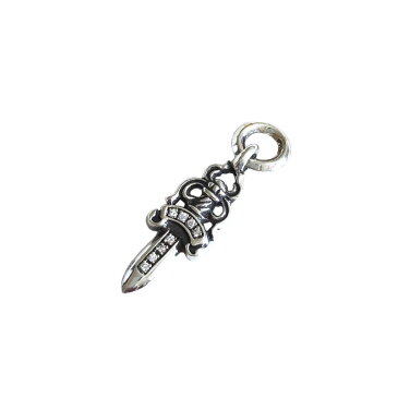 chrome hearts クロムハーツ ダガー チャーム #5 ペンダント ネックレス パブェダイヤ シルバー 極美品 正規品 chrome hearts